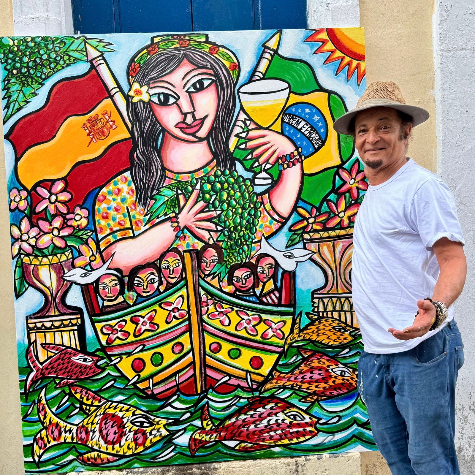 No momento, você está visualizando Exposição de Menelaw Sete na Alemanha marca lançamento de rótulos de vinho e café assinados pelo artista