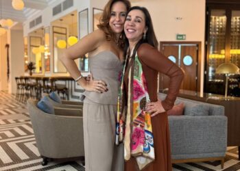 Aline Lobo e Lila Moraes durante encontro para celebrar a amizade