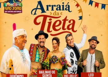 Arraiá da Tieta une solidariedade, forró e torcida pelo Brasil no Centro Histórico de Salvador